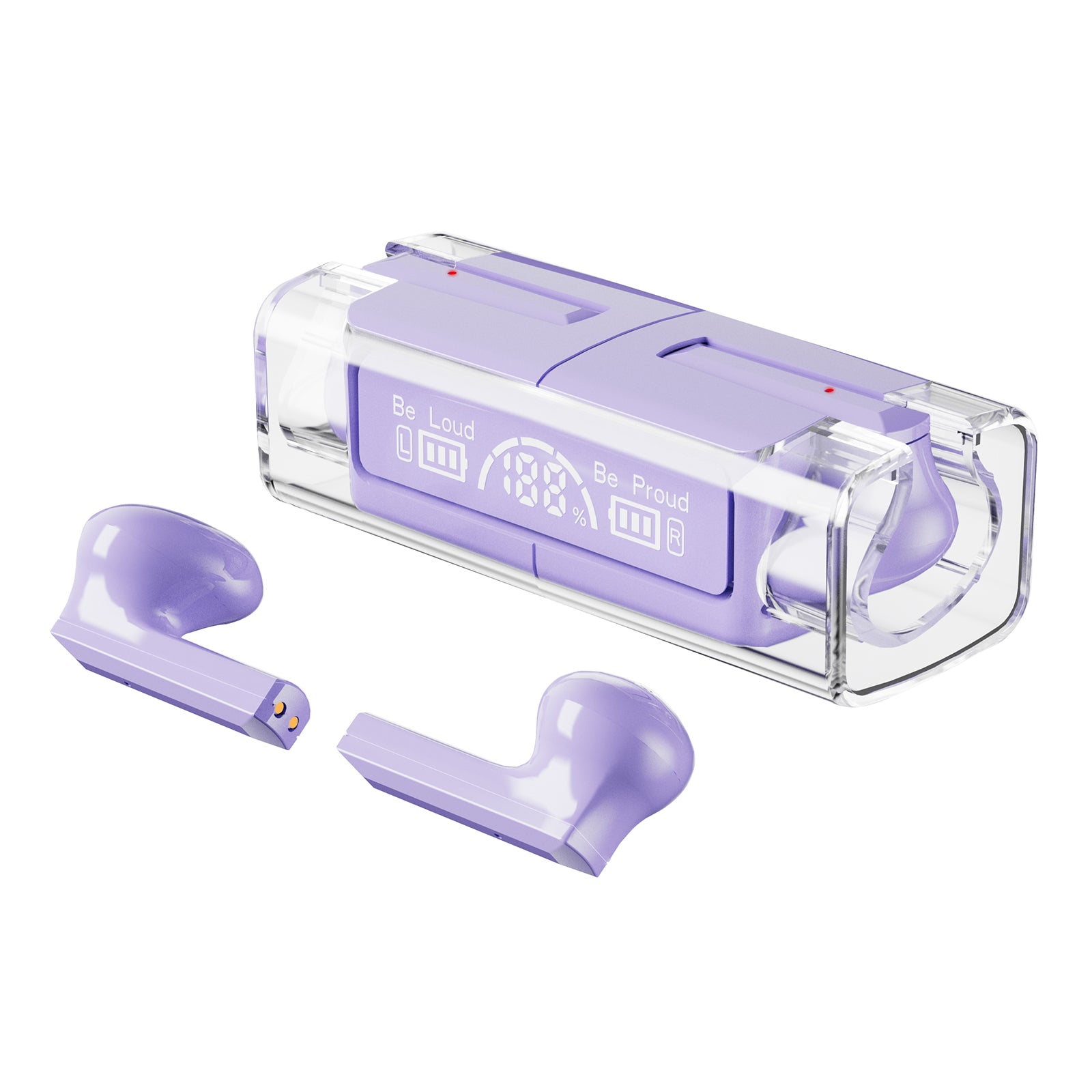 Bezdrátová sluchátka LB-83 TWS Bluetooth 5.3 HiFi stereo sluchátka s potlačením hluku s digitálním displejem a průhledným nabíjecím pouzdrem Bezdrátová sluchátka LB-83 TWS Bluetooth 5.3 HiFi stereo sluchátka s potlačením hluku s digitálním displejem a průhledným nabíjecím pouzdrem